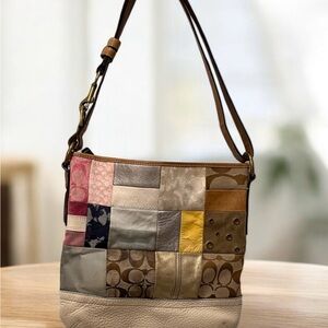 Coach Vintage Multicolor Patchwork Shoulder Bag/Crossbody